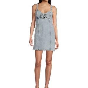 Gianni Bini Blue Denim Mini Dress NWT